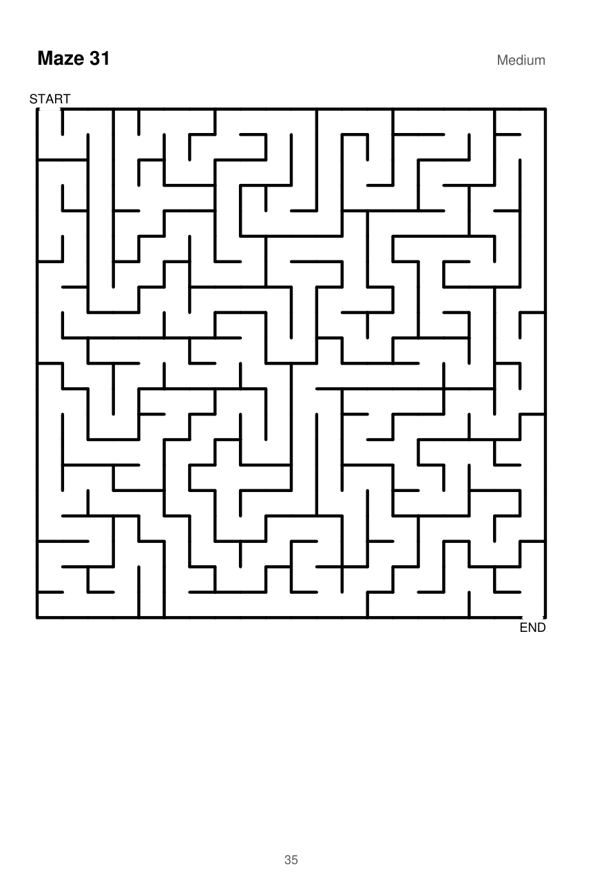 Maze puzzle page